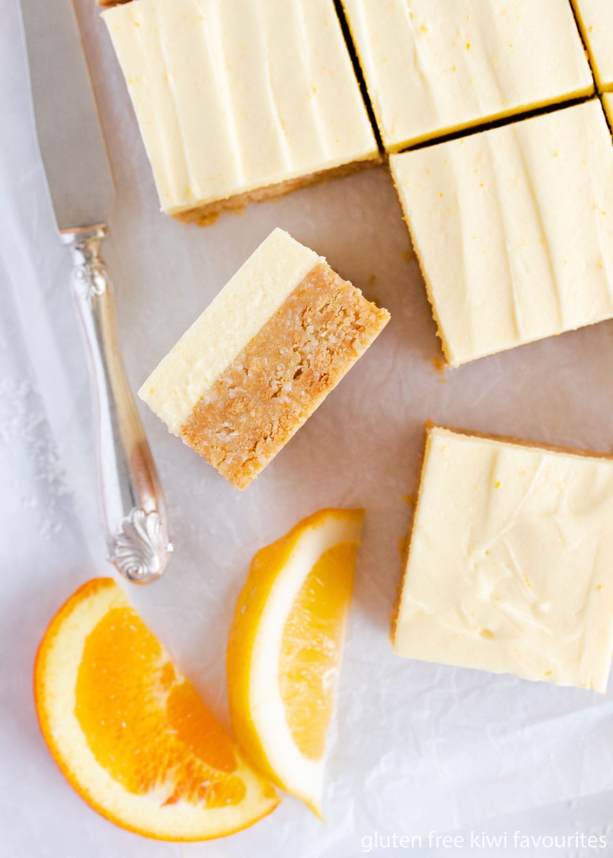 Close up of a piece of the citrus slice.