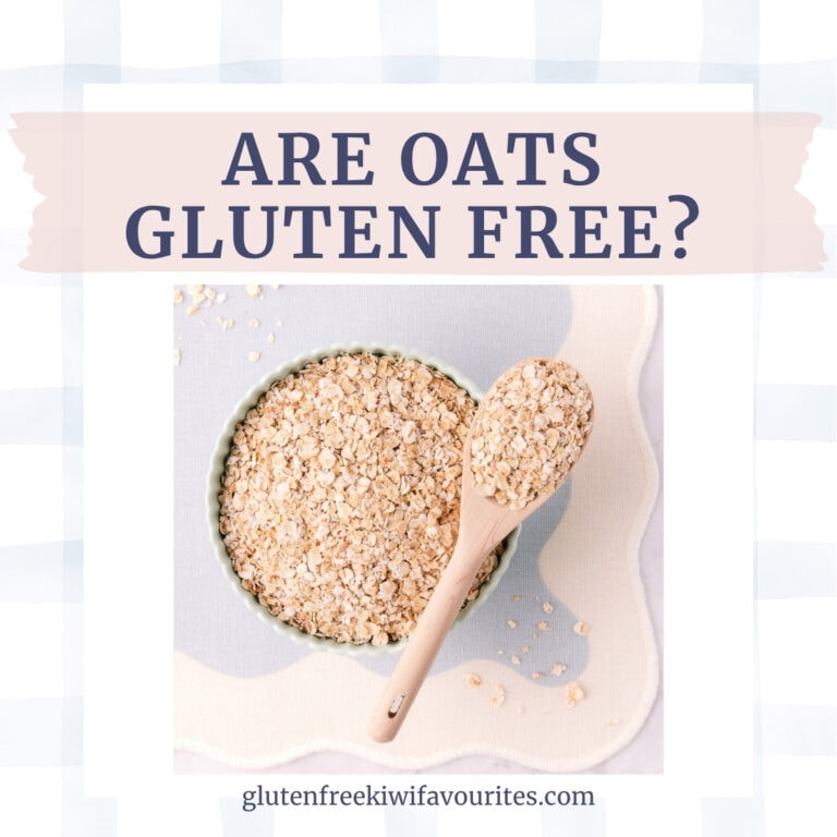 A light blue circle, with text reading "are oats gluten free?" and a hand-drawn picture of a bag of oats.